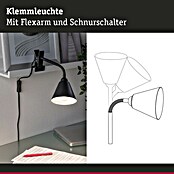 Paulmann Klemmleuchte Vitis (20 W, Schwarz, Höhe: 370 mm) | BAUHAUS