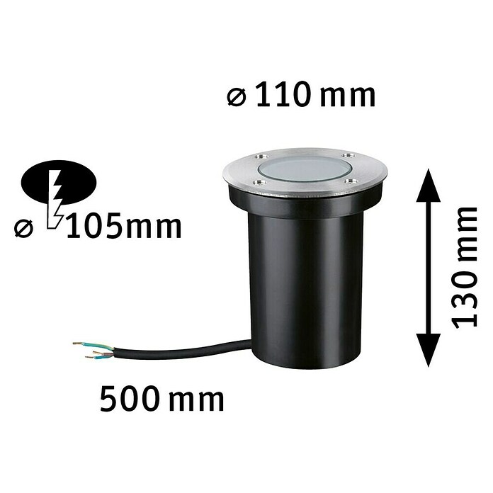 Paulmann Neordic Vgradna talna svetilka  (Premer svetlobnega elementa: 10,5 cm, 10 W, Srebrna) | Vgradni žarometi | Reflektorji in žarometi | Svetila | Elektro in svetila | Izdelki | BAUHAUS