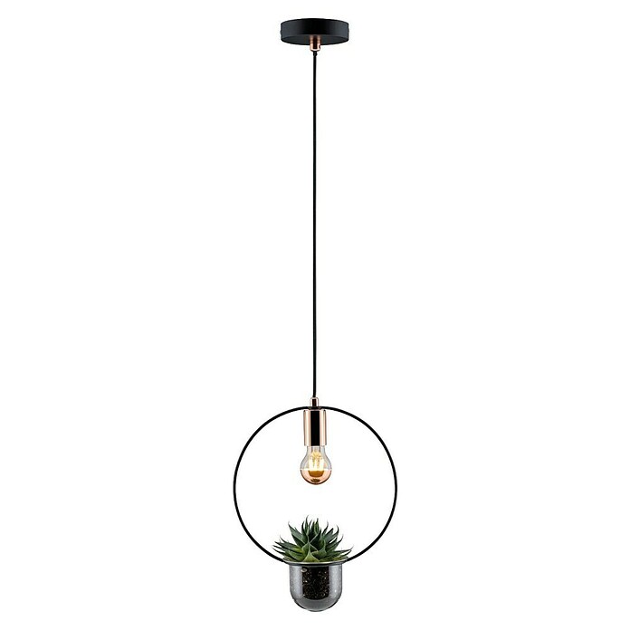 Paulmann Neordic Pendelleuchte Tasja (Ø x H: 12 x 110 cm, 20 W, Schwarz/Kupfer, E27) | BAUHAUS