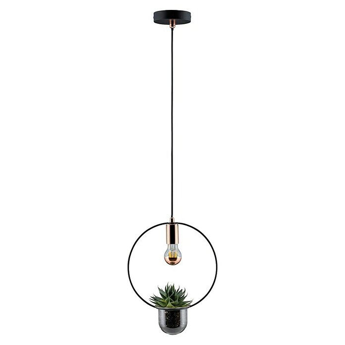 Paulmann Neordic Pendelleuchte Tasja (Ø x H: 12 x 110 cm, 20 W, Schwarz/Kupfer, E27) | BAUHAUS