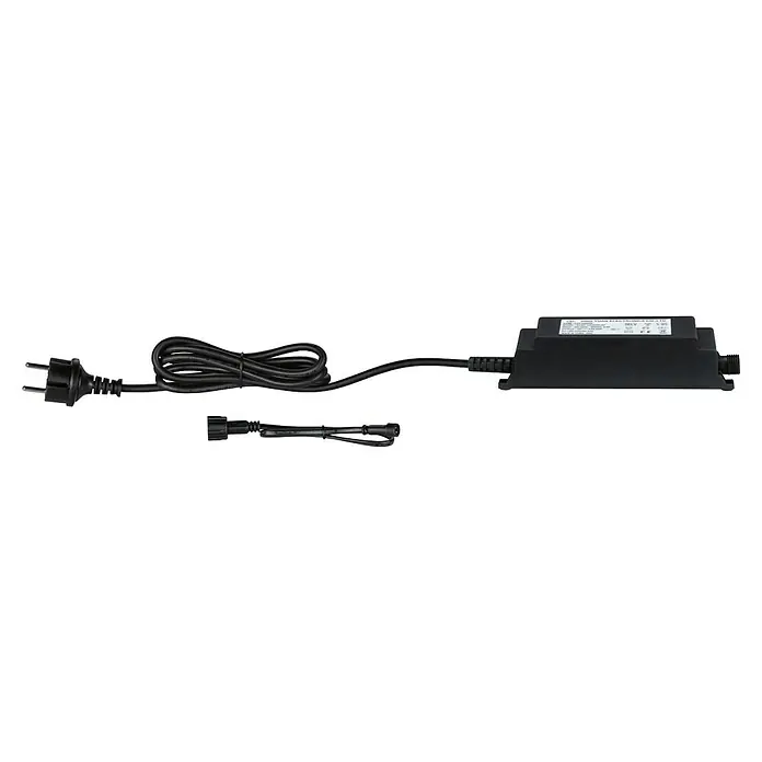 Paulmann Link & Light Trafo Power Supply - 24 VA, Schwarz - Stromkabel mit Stecker, Trafo und Steckeranschluss. Ideal für elektronische Geräte und Beleuchtungssysteme, sichere Stromversorgung.