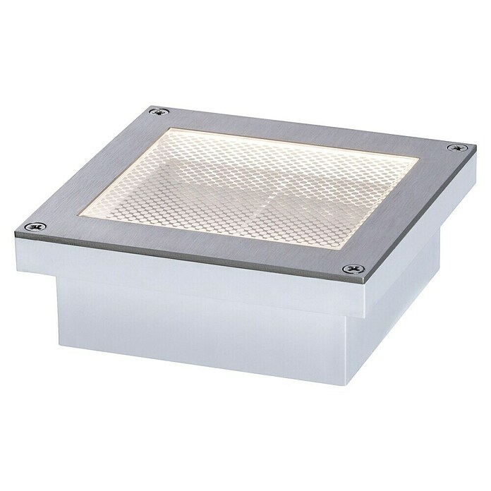 Paulmann Bodeneinbauleuchte Brick (Grau/Alu, 3 000 K, Quadratisch, Warmweiß) | BAUHAUS