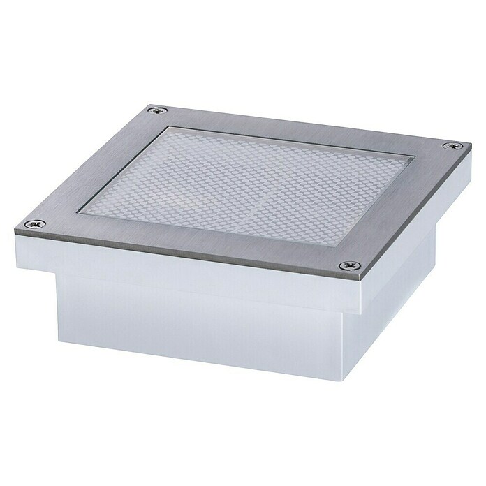 Paulmann Bodeneinbauleuchte Brick (Grau/Alu, 3 000 K, Quadratisch, Warmweiß) | BAUHAUS