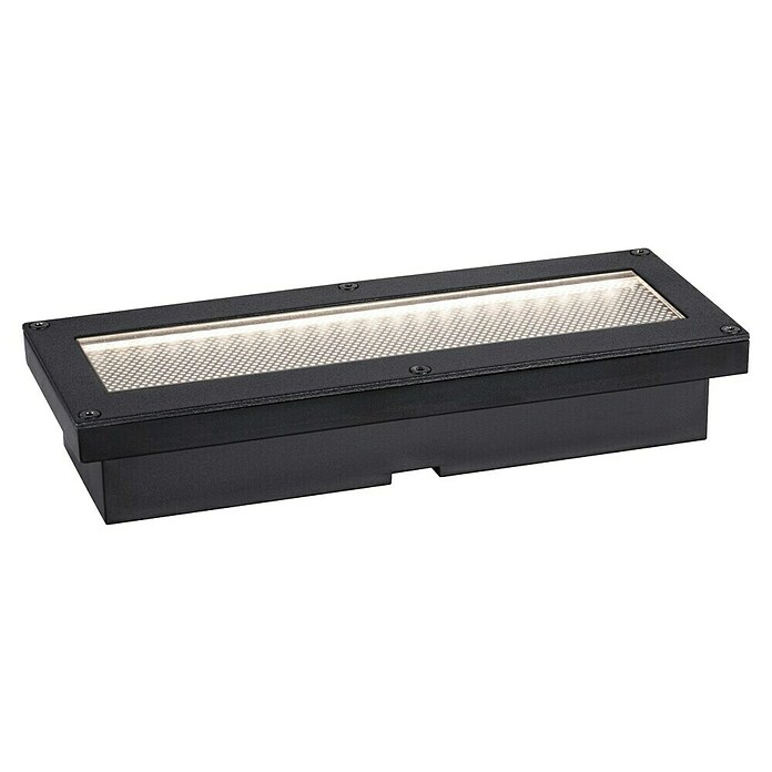 Paulmann Bodeneinbauleuchte Domenic (L x B x H: 8 x 20 x 3,7 cm, Rechteckig, 0,1 W, IP67, Schwarz) | BAUHAUS
