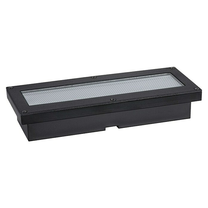 Paulmann Bodeneinbauleuchte Domenic (L x B x H: 8 x 20 x 3,7 cm, Rechteckig, 0,1 W, IP67, Schwarz) | BAUHAUS