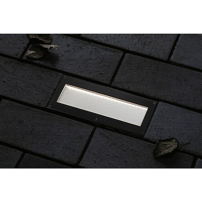 Paulmann Bodeneinbauleuchte Domenic (L x B x H: 8 x 20 x 3,7 cm, Rechteckig, 0,1 W, IP67, Schwarz) | BAUHAUS