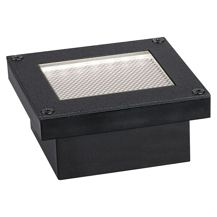 Paulmann Bodeneinbauleuchte Domenic (L x B x H: 8 x 8 x 3,7 cm, Quadratisch, 0,1 W, IP67, Schwarz) | BAUHAUS
