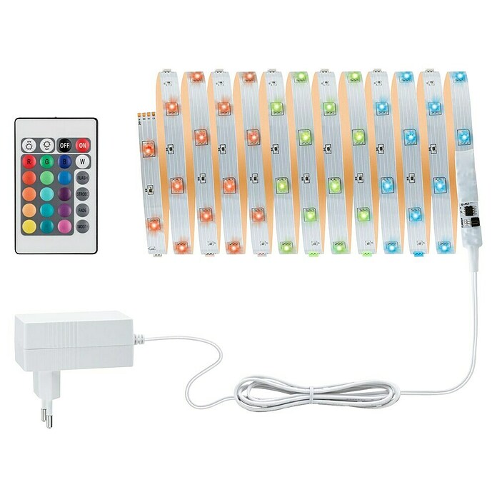 Paulmann LED-Band-Set RGB Stripe (Länge: 5 m, Lichtfarbe: Mehrfarbig, 13 W, 300 lm) | BAUHAUS