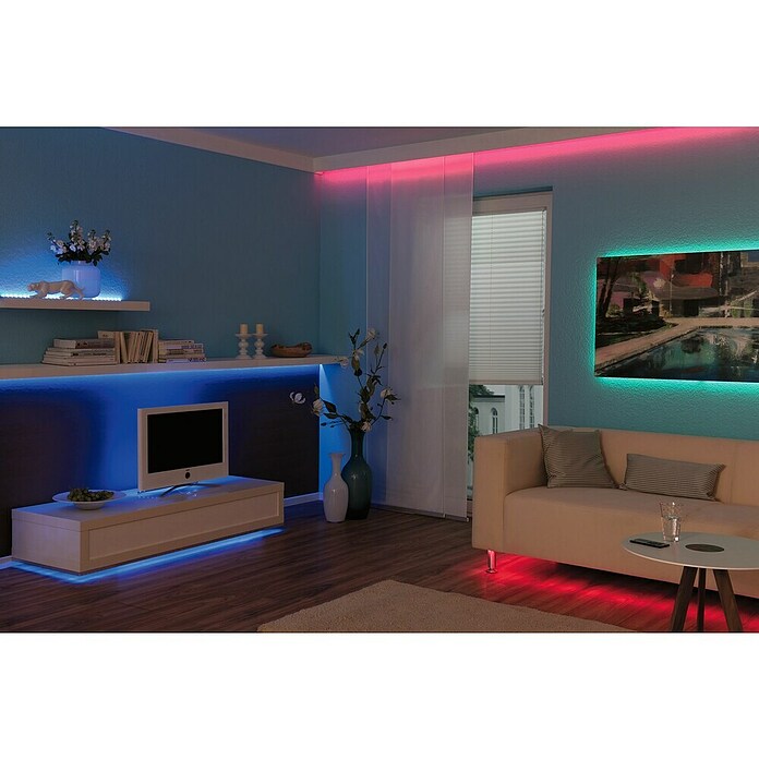 Paulmann LED-Band-Set RGB Stripe (Länge: 3 m, Lichtfarbe: Mehrfarbig, 8 W, 180 lm) | BAUHAUS