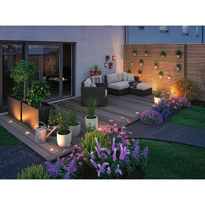 Paulmann Plug & Shine Foco para empotrar en suelo (4,6 W, Ø x Al: 9,8 x 9,5 cm) | BAUHAUS