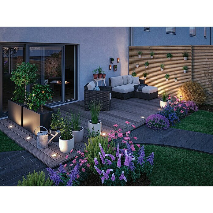 Paulmann Plug & Shine Foco para empotrar en suelo (4,6 W, Ø x Al: 9,8 x 9,5 cm) | BAUHAUS