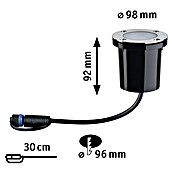 Paulmann Plug & Shine Foco para empotrar en suelo (4,6 W, Ø x Al: 9,8 x 9,5 cm) | BAUHAUS