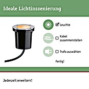 Paulmann Plug & Shine Bodeneinbauleuchte Floor CCT (4,6 W, Schwarz, Ø x H: 9,8 x 9,5 cm) | BAUHAUS