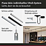 Paulmann URail 2Easy Lampenschirm Raja (Ø x H: 10 x 21 cm, Rauchglas, E27, Glas) | BAUHAUS