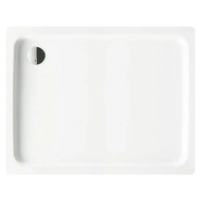 Kaldewei Duschwanne Duschplan 416-1 - L x B: 100 x 75 cm, Stahl, Weiß - Rechteckige Duschwanne in Weiß mit rundem Ablauf. Elegantes Design für moderne Badezimmer, ideal für ebenerdige Duschen.