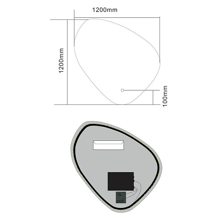 Best Design Led-lichtspiegel Ballon (120 x 120 cm) | BAUHAUS
