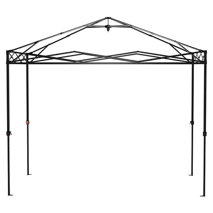 Gardol Folien-Gewächshaus Pop-Up - 240 x 180 x 245 cm, Metall, Kunststoff - Schwarzer Faltpavillonrahmen ohne Dach. Der Rahmen ist aus Metall und hat ein leichtes Design für einfachen Transport.