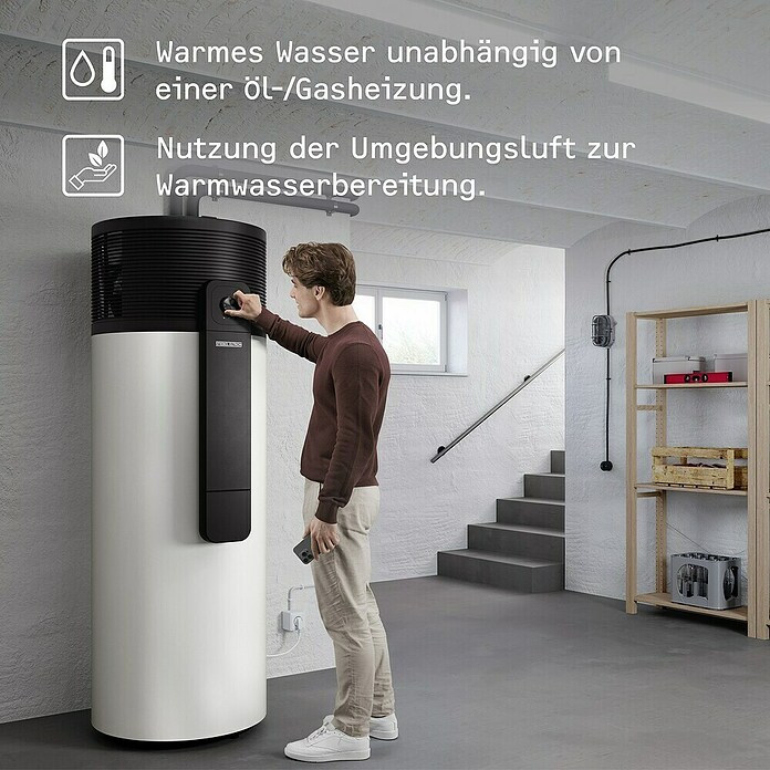 Stiebel Eltron Warmwasser-Wärmepumpe WWK-I 300 W PLUS (Fassungsvermögen: 300 l) | BAUHAUS