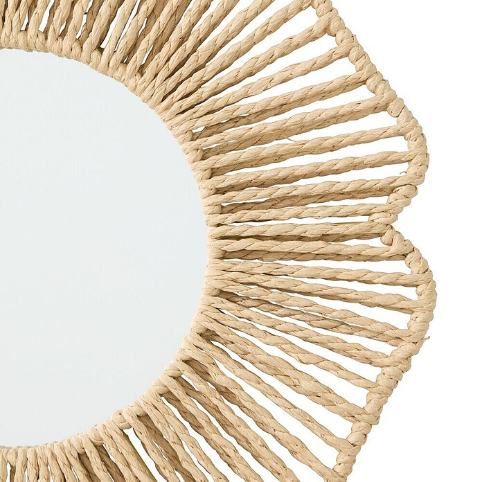 Espejo de pared Fiore (Diámetro: 36,5 cm, Natural) | BAUHAUS