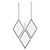 Espejo de pared Diamante Set de 3 uds 
