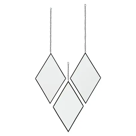 Espejo de pared Diamante Set de 3 uds