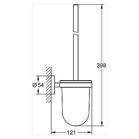 Grohe Essentials WC-Bürstengarnitur (Mit Halterung, Cool Sunrise, Glänzend)