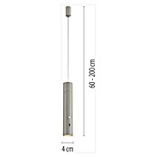 Just Light Lámpara colgante LED recargable Attach (3 W, Gris, Blanco cálido) | BAUHAUS