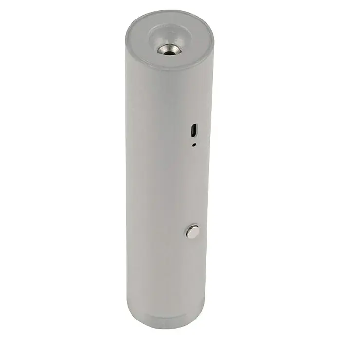 Just Light Lámpara colgante de batería Attach - Gris - Humidificador portátil plateado con un diseño elegante y forma compacta, perfecto para llevar o para usar en casa para mejorar la humedad del aire.