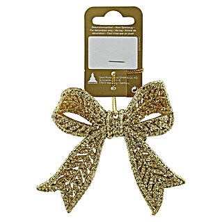 Christbaumschmuck Schleife (Gold, Kunststoff, 1 Stk.)