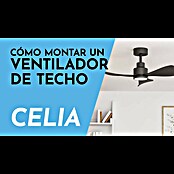 Arte confort Ventilador de techo Celia (Negro, 91,4 cm, 16 W, Blanco neutro) | BAUHAUS