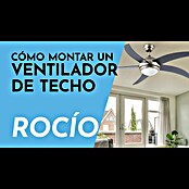 Arte confort Ventilador de techo Rocio (Plateado, 132 cm, 38 W, Blanco neutro) | BAUHAUS