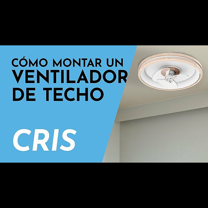 Arte confort Ventilador de techo Cris (Blanco/Madera, 50 cm, 17 W, Blanco neutro) | BAUHAUS