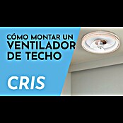 Arte confort Ventilador de techo Cris (Blanco/Madera, 50 cm, 17 W, Blanco neutro) | BAUHAUS