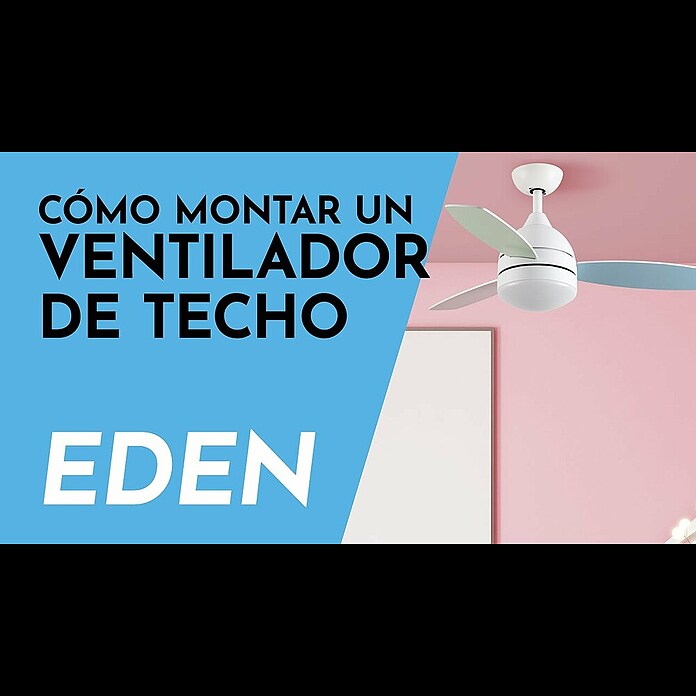 Arte confort Ventilador de techo Eden (Blanco, 107 cm, 29 W, Blanco cálido) | BAUHAUS