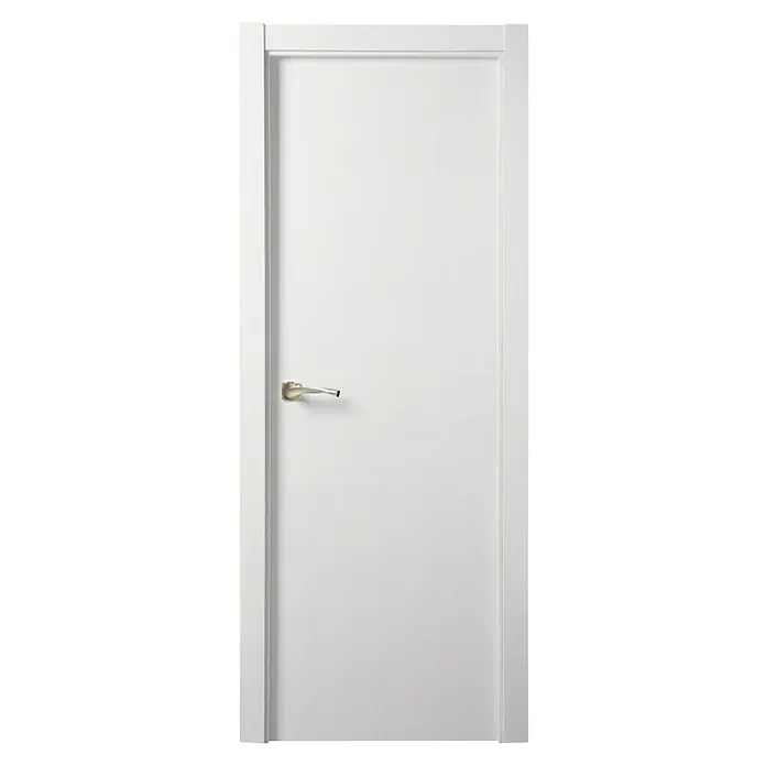 Solid Elements Pack puerta de interior Essen - 72 x 203 cm, Derecha, Blanco - Una puerta blanca moderna con una manija elegante, ideal para interiores minimalistas. Su superficie lisa aporta elegancia al espacio.