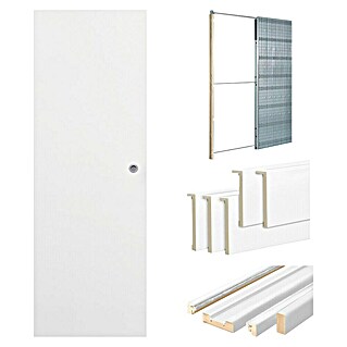 Solid Elements Set para puertas correderas Essen con estructura (62,5 x 203 cm, Blanco)