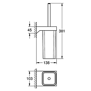 Grohe Selection Cube WC-Bürstengarnitur (Metall, Chrom)