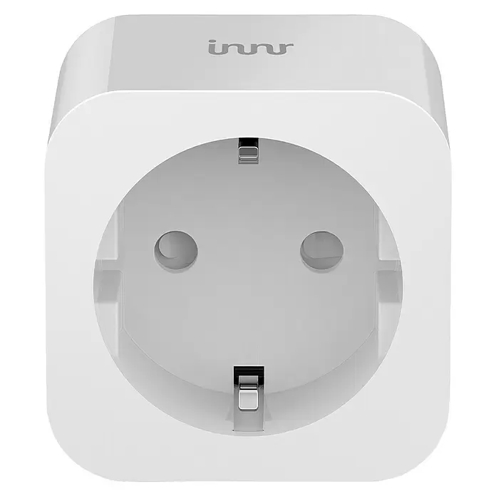 Innr Lighting Smart-Steckdose Smart Plug - Innen, Weiß, 1 Stk. - Weißer smarter Stecker aus Kunststoff mit einer Typ-F-Steckdose.