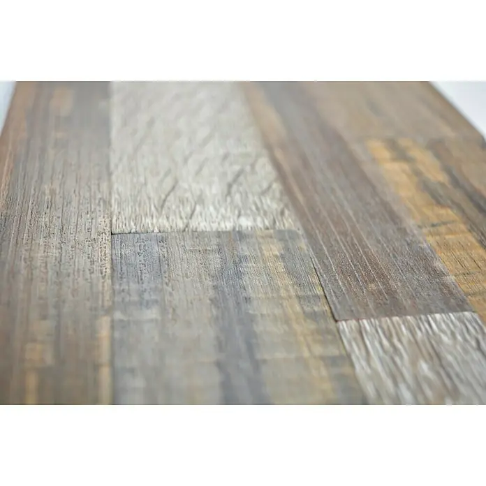 Selbstklebemosaik SAM 4WVHD - 60 x 15,2 cm, Dunkelbraun, Matt - Detailaufnahme von robusten Holzfliesen mit einer markanten Maserung, die jedem Raum Wärme und Charakter verleihen.