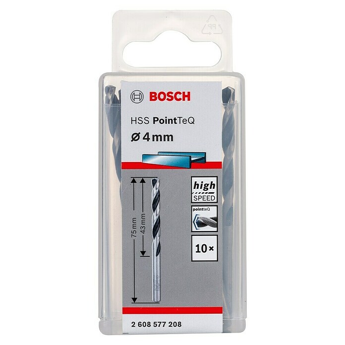 Bosch Metaalboren PointTeQ (Diameter: 4 mm, 10 stk.)