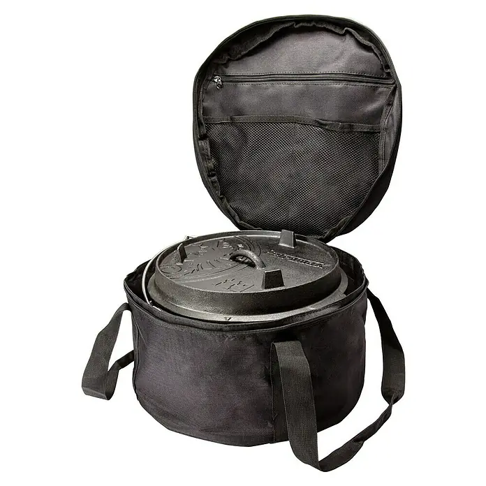 Petromax Transporttasche FT 12 - Ø x H: 45 x 24 cm, Polyester - Eine Tragetasche für einen Dutch Oven, mit Reißverschluss und Tragegriffen, ideal zum Transport und zur Aufbewahrung.