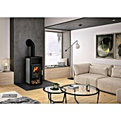 Justus Kaminofen Texas V (6 kW, Raumheizvermögen: 115 m³, Material Verkleidung: Keramik, Schwarz/Grau) | BAUHAUS