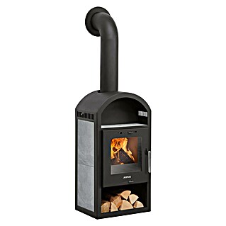 Justus Kaminofen Vegas V (6 kW, Raumheizvermögen: 115 m³, Material Verkleidung: Keramik, Schwarz/Grau)