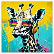 ProArt Young Living Slika na platnu  (Animals with Headphones - Giraffe, Š x V: 30 x 30 cm) | Slike na platnu | Stenske slike | Slike in okvirji | Dekoracija stanovanja | Izdelki | BAUHAUS