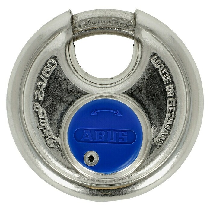 Abus Diskusschloss 24 IB / 60  (B x H: 60 x 60 mm, Bügelstärke: 8 mm, Edelstahl)