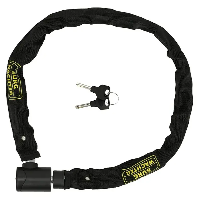 Burg-Wächter Kettenschloss 580 90 - Länge: 90 cm, Stärke: 6 mm, Schwarz - Burg Wächter Motorradschloss mit Kette und Schlüssel, robust und sicher für den Schutz Ihres Motorrads vor Diebstahl.