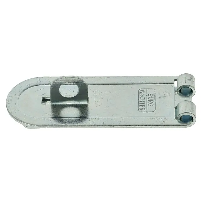 Burg-Wächter Panzer-Überfalle PCC - L x B: 80 x 32 mm, Durchmesser Öse: 8 mm - Ein silberner Burg Wächter Überwurf mit Öse für ein Vorhängeschloss. Robust und sicher für Türen und Tore im Innen- und Außenbereich.