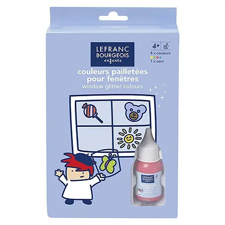 Lefranc & Bourgeois  Fenstermalfarben-Set Glitter