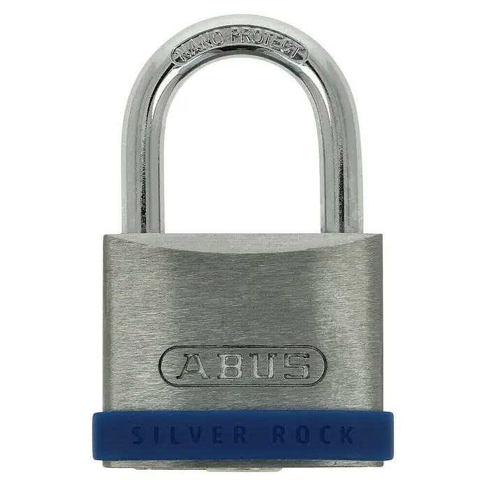 Abus Silver Rock Vorhängeschloss - Bügelstärke: 6,5 mm, Zink - ABUS Silver Rock Vorhängeschloss mit Nano Protect Beschichtung für erhöhten Schutz vor Korrosion und Witterungseinflüssen.