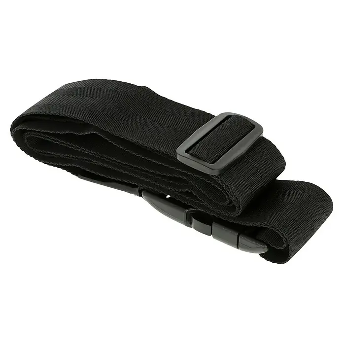 Abus Zurrgurt 620 TSA - Länge: 192 cm, Anzahl Zahlenrollen: 3 Stk., Schwarz - Schwarzer Kameragurt mit Schnalle und Schlaufe. Der Gurt ist aus robustem Material gefertigt und bietet Komfort und Sicherheit.